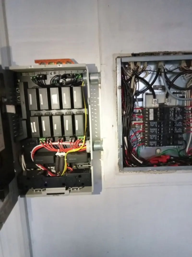 Electrical panel upgrade completed for Security Camera Wiring in Xenia